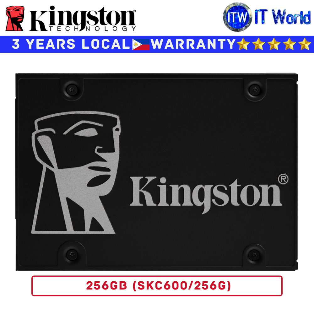 Kingston 256GB SSD KC600 2.5&quot; SATA Rev 3.0 3D TLC NAND Technology Internal (SKC600/256G)