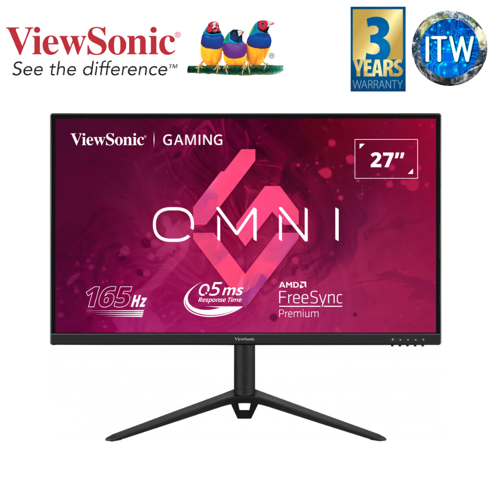 Viewsonic VX2728J / 27&quot; / 1920x1080 (FHD) / IPS / 0.5ms / Flicker-free Gaming Monitor (2023 Model)