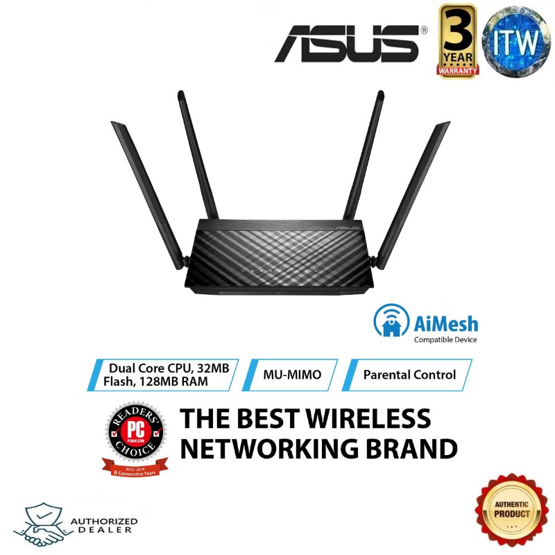 ASUS RT-AC59U V2 AC1500 Dual Band Gigabit WiFi Router with MU-MIMO, AiMesh for Mesh WiFi System