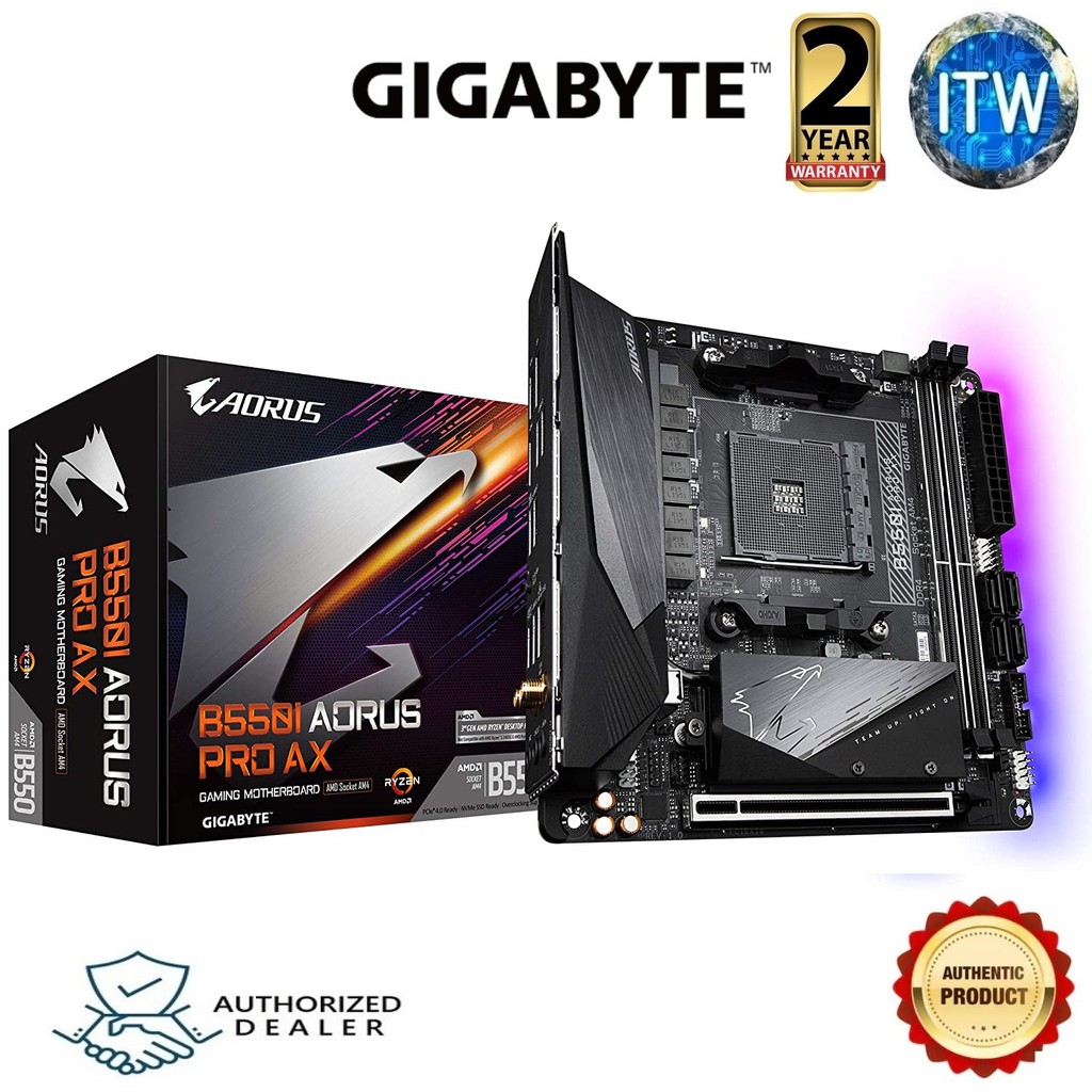 Gigabyte B550I AORUS PRO AX AM4 AMD B550 Mini-ITX Motherboard