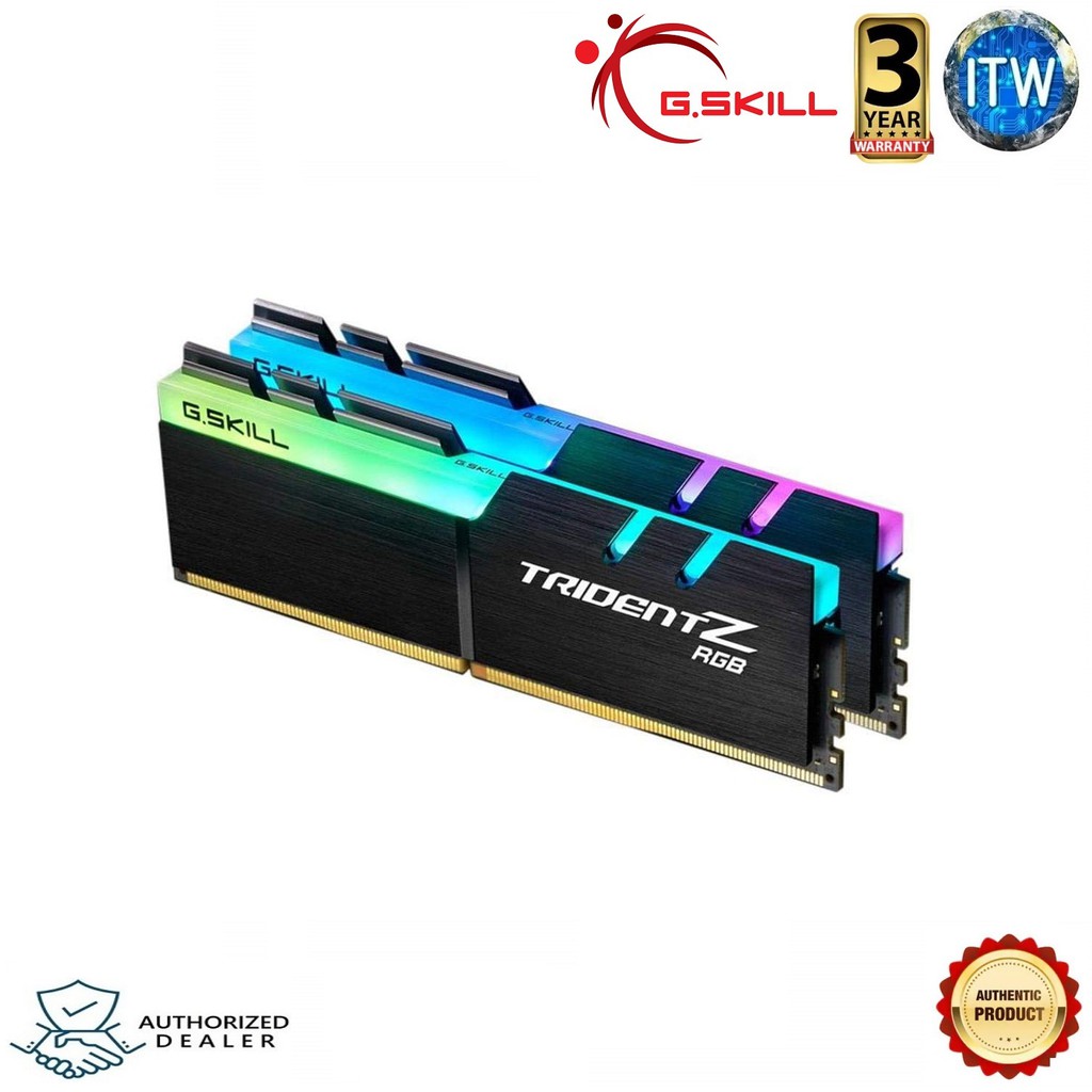 G.SKILL Trident Z RGB 16GB(2x8GB) DDR4 3200 C16 Dual Channel Desktop Memory Kit (F4-3200C16D-16GTZR)