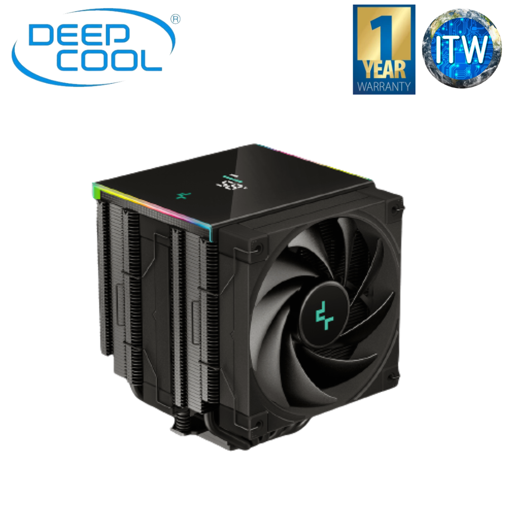 Deepcool AK620 Black Digital Performance CPU Cooler with A Status Display (R-AK620-BKADMN-G)