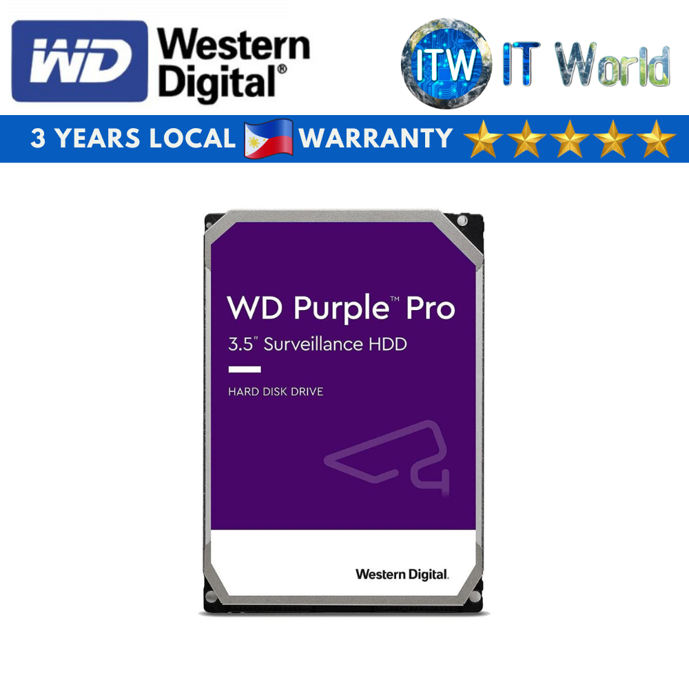 ITW | Western Digital Purple Pro 10TB 3.5&quot; 256MB 7200RPM Smart Video Internal HDD (WD101PURP)