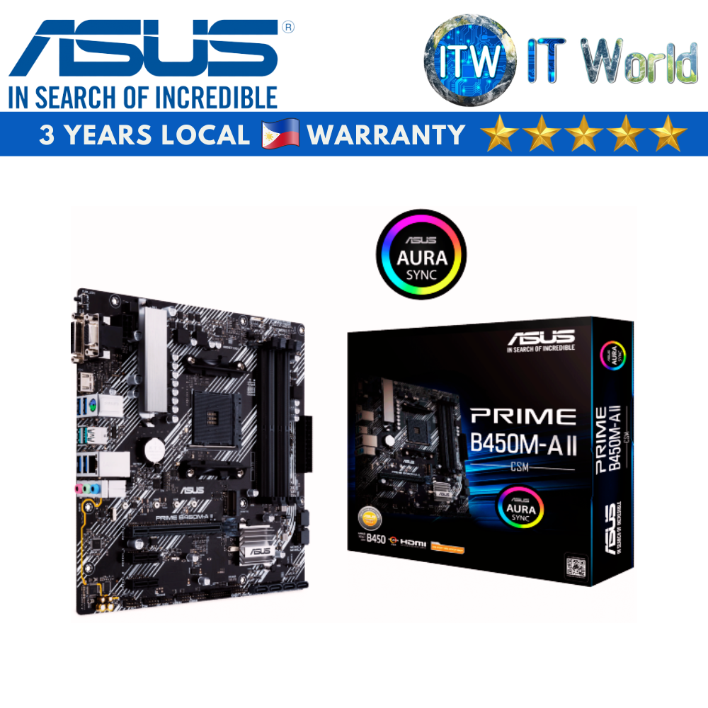 Asus Prime B450M-A II/CSM micro-ATX AM4 DDR4 Motherboard