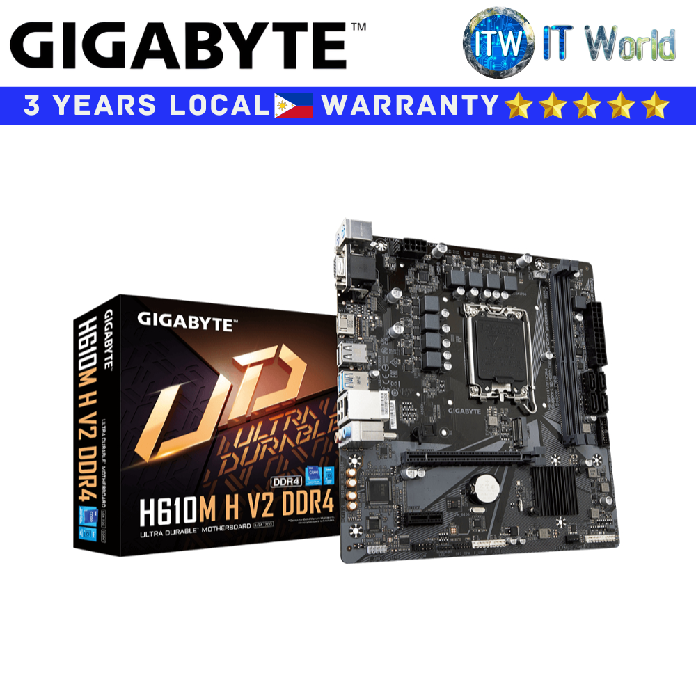 Gigabyte Motherboard H610M H V2 mATX DDR4 (GA-H610M-H-V2-DDR4)