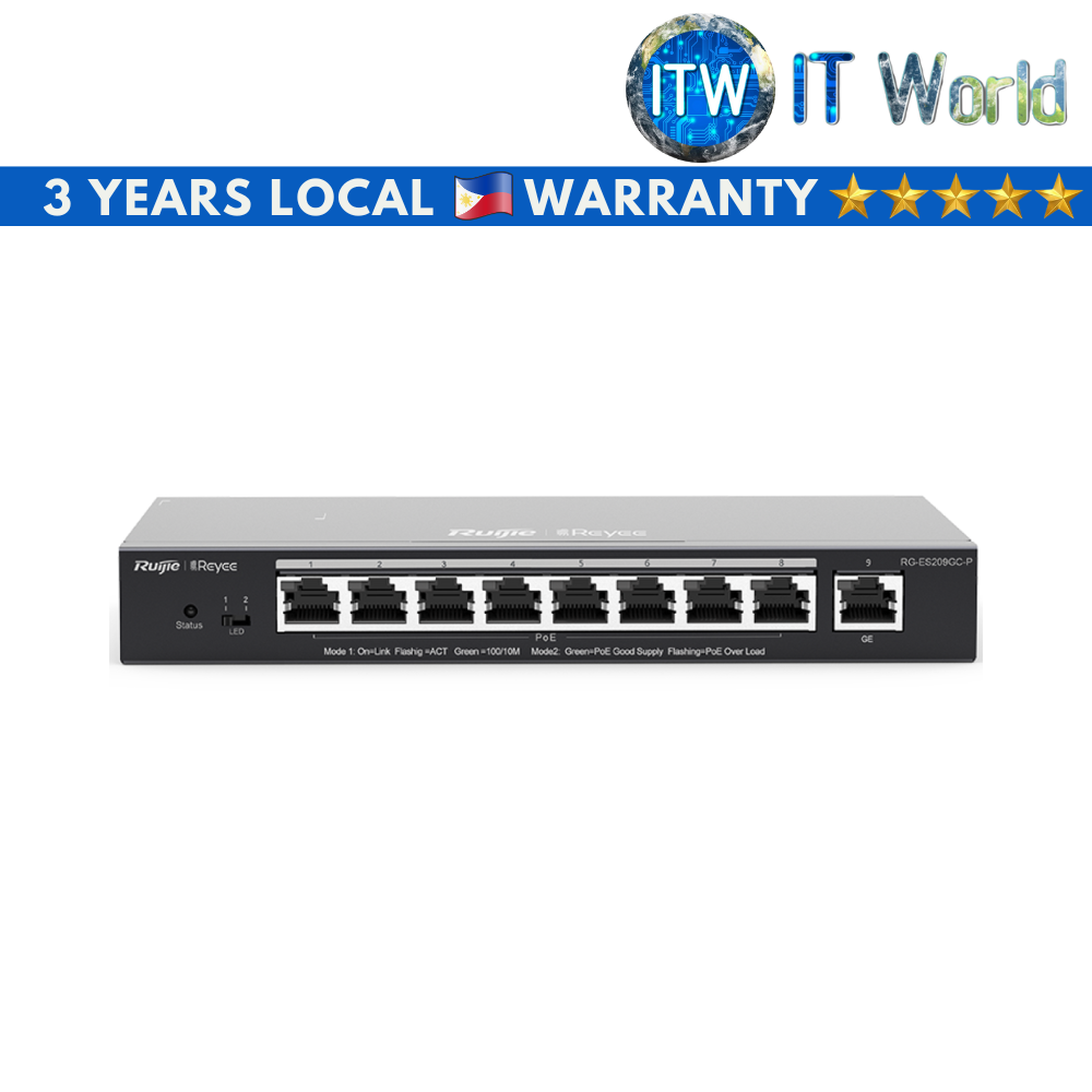 Ruijie Reyee RG-ES209GC-P 9-port Gigabit Smart Cloud Managed PoE Switch