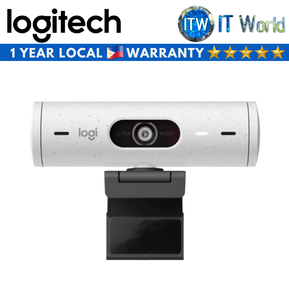 Logitech Webcam Camera Brio 500 OffWhite 1080p FHD with Light Correction and Auto-Framing