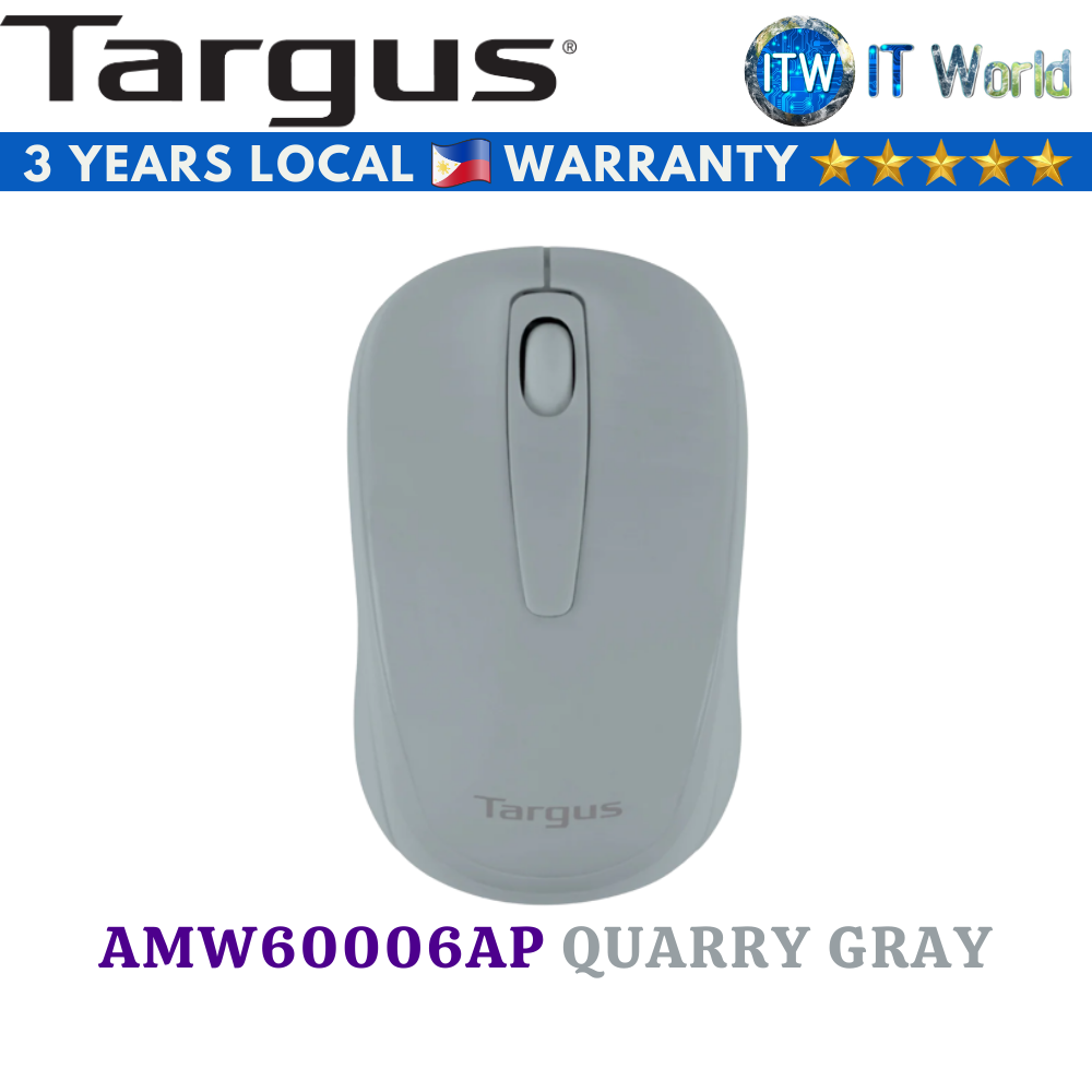 Targus W600 Wireless Optical Mouse (Black/White/Red/Blue/Zephy Pink/Blue Heaven/Quarry Gray/Granite Green)