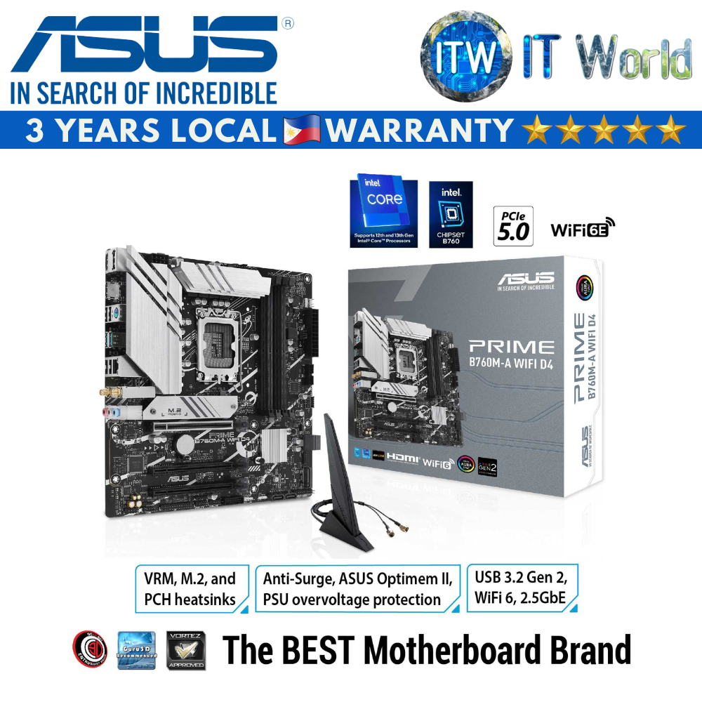 Asus Prime B760M-A Wifi micro-ATX LGA1700 DDR4 Motherboard