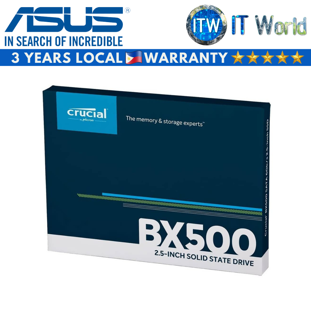 Crucial BX500 500GB 3D NAND SATA 2.5-inch Internal SSD (CT500BX500SSD1)