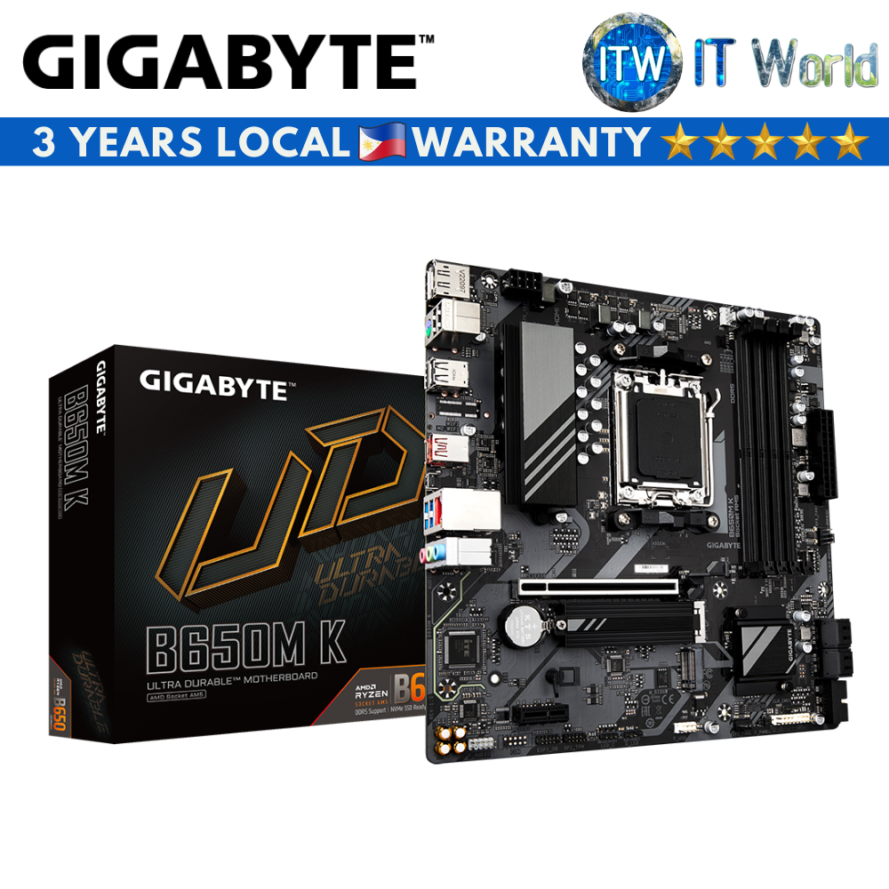 Gigabyte B650M K Micro ATX AM5 DDR5 Motherboard (GA-B650M-K)