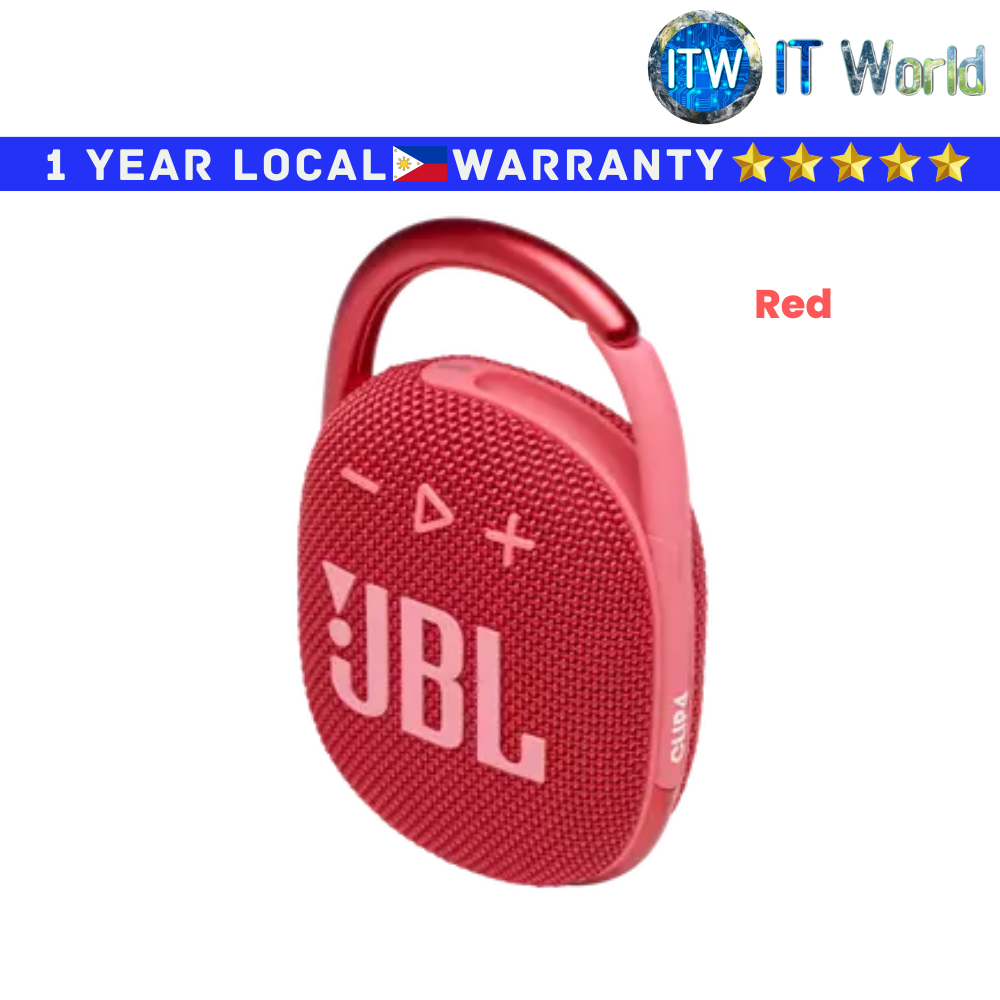 JBL Harman Bluetooth Speaker Clip 4 Portable Waterproof (Red)