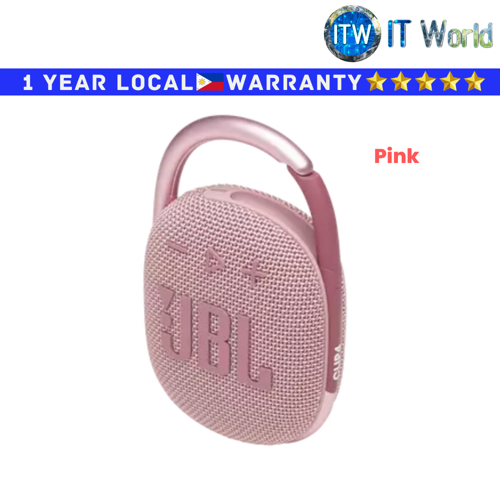 JBL Harman Bluetooth Speaker Clip 4 Portable Waterproof (Pink)