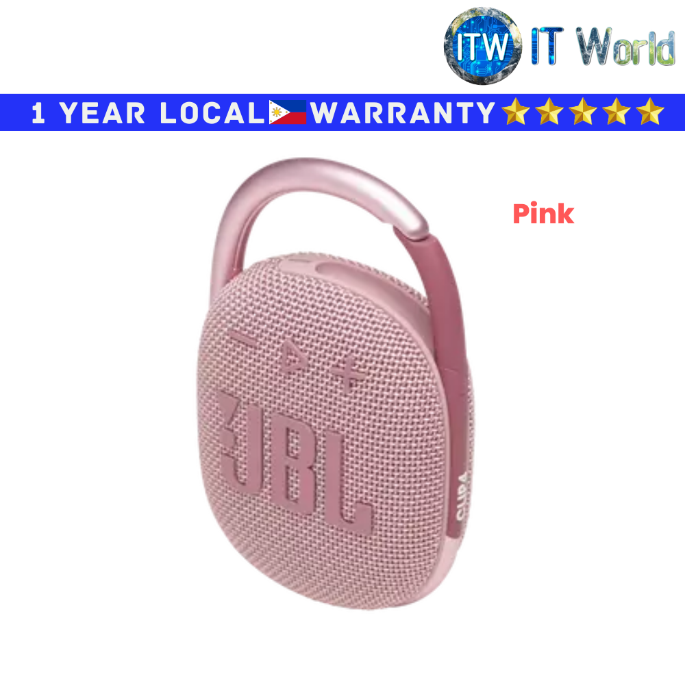 JBL Harman Bluetooth Speaker Clip4 Portable  (Blue/Blue Pink/Teal/Orange/BLK Orange/Red/Pink)(Pink)