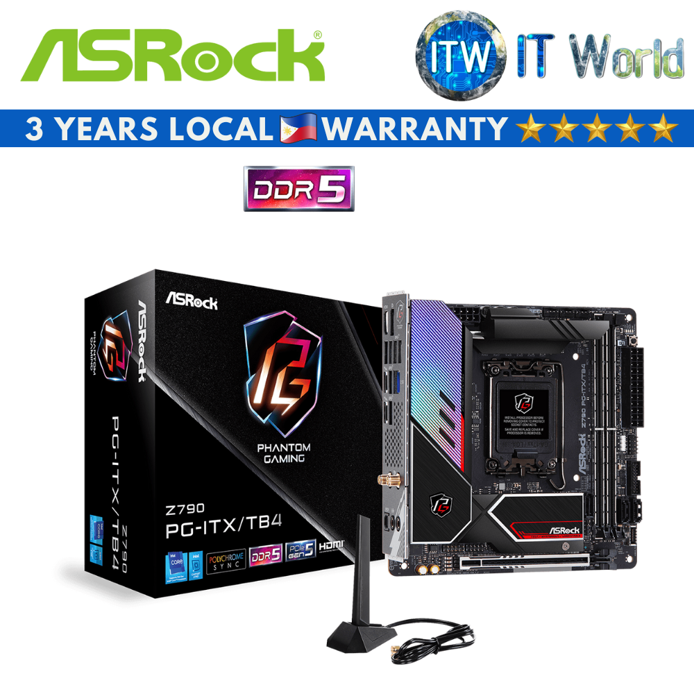 Asrock Z790 Phantom Gaming ITX/TB4 Mini-ITX LGA1700 DDR5 Motherboard
