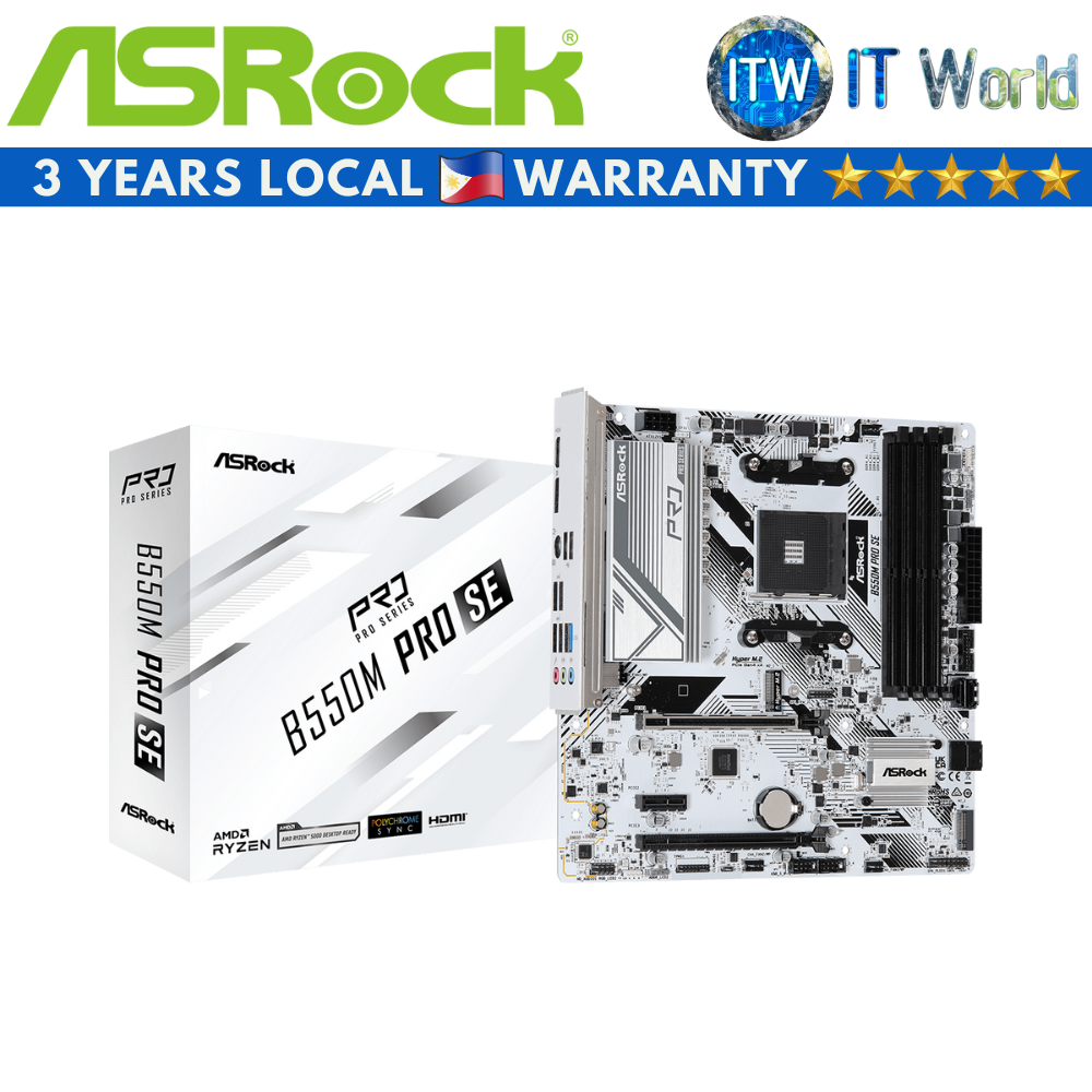 Asrock Motherboard B550M Pro SE microATX AM4 DDR4