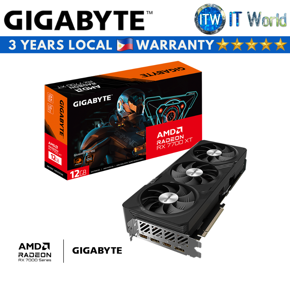 Gigabyte AMD Radeon RX 7700 XT Gaming OC 12GB GDDR6 Graphic Card (GV-R77XTGAMING-OC-12GD)