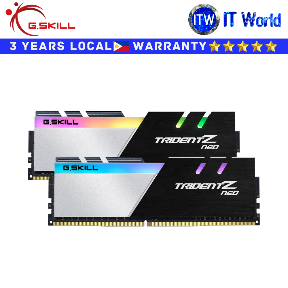 Gskill DDR4 RAM 16GB (2x8GB) 3600MHz Trident Z Neo DDR4 (for AMD Ryzen) (F4-3600C18D-16GTZN)