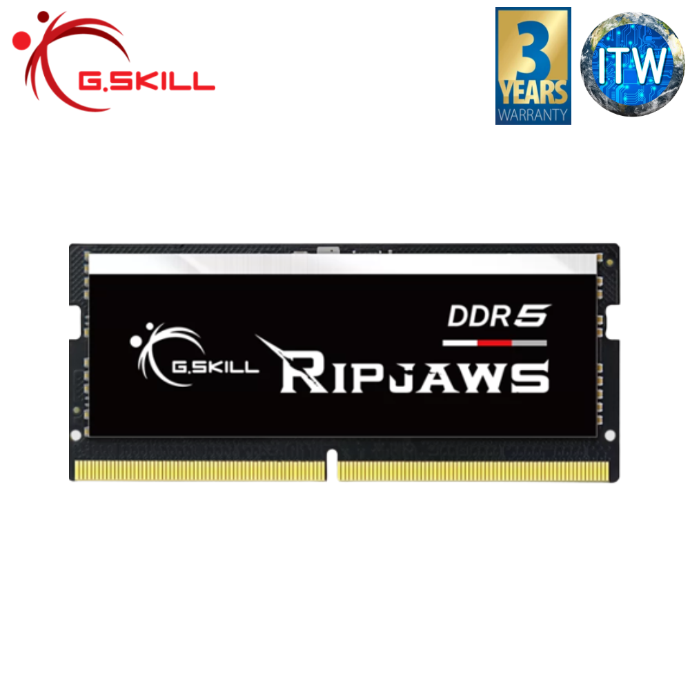G.Skill Ripjaws 16GB (16GBx1) DDR5-4800Mhz CL40 SO-DIMM RAM (F5-4800S4039A16GX1-RS)