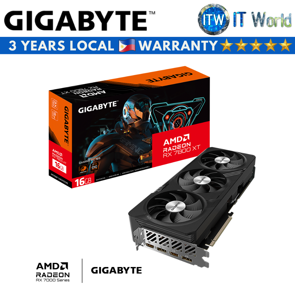 Gigabyte AMD Radeon RX 7800 XT Gaming OC 16GB GDDR6 Graphic Card (GV-R78XTGAMING-OC-16GD)