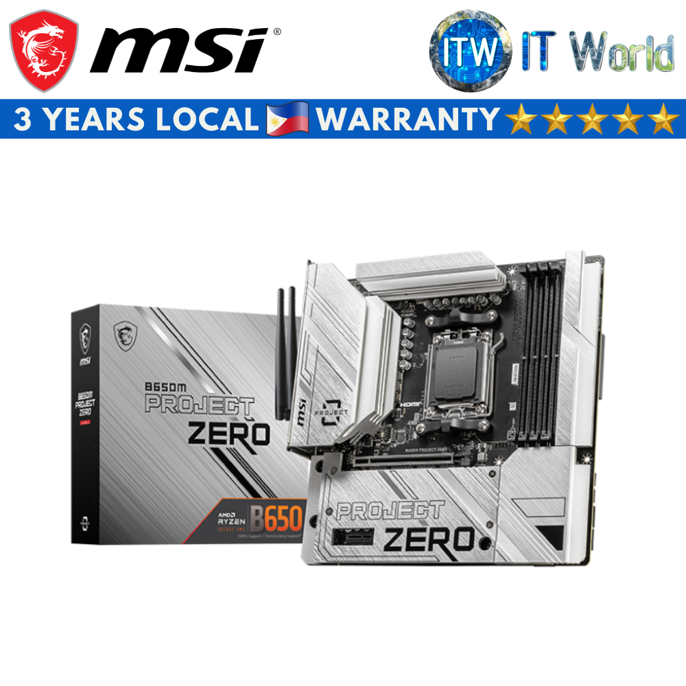 MSI B650M Project Zero mATX AMD Ryzen DDR5 Motherboard