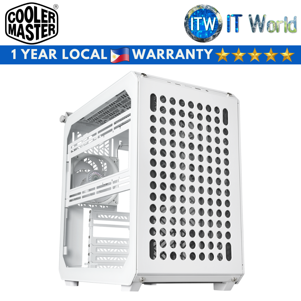 Cooler Master Computer PC Case Qube 500 Flatpack Mid Tower Tempered Glass White (Q500-WGNN-S00)