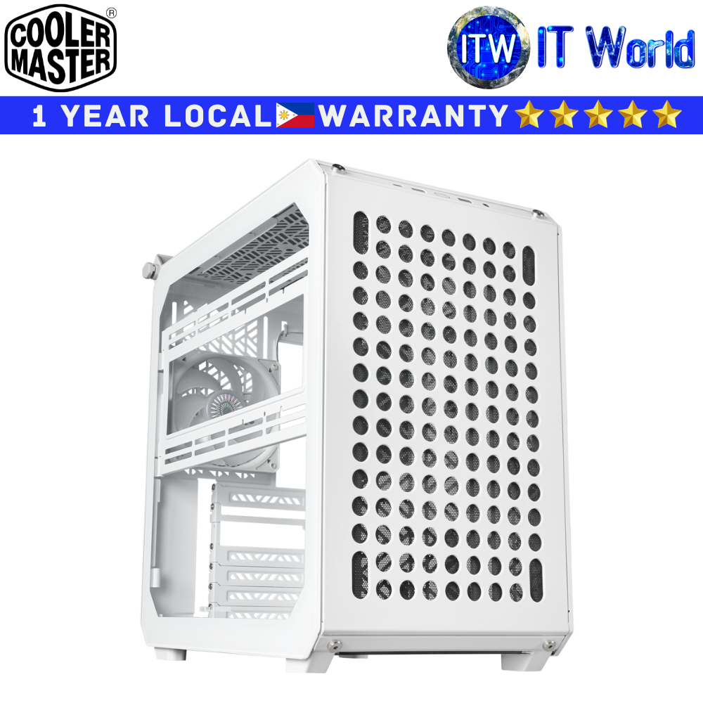 Cooler Master Computer PC Case Qube 500 Flatpack Mid-Tower Tempered Glass White (Q500-WGNN-S00)