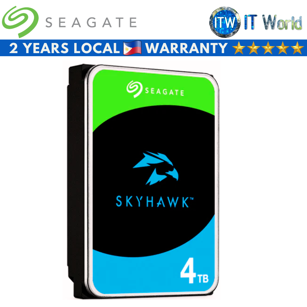 Seagate Skyhawk Hard Drive HDD 4TB 3.5&quot; 5400RPM 256MB Cache SATA 6Gb/s Internal (ST4000VX016)