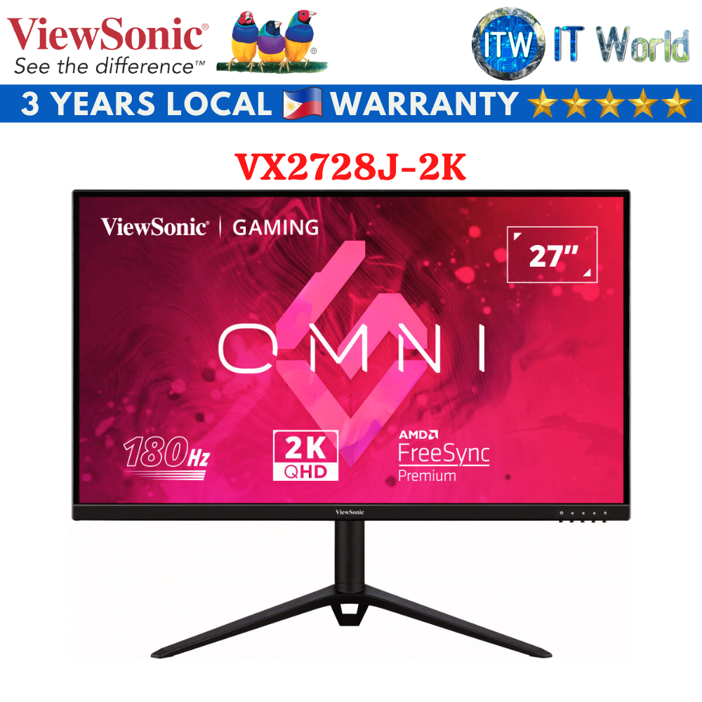 Viewsonic VX2728J-2K / 27&quot; (2560 x 1440 QHD) / 180Hz / IPS / 0.5ms Flicker-free Gaming Monitor