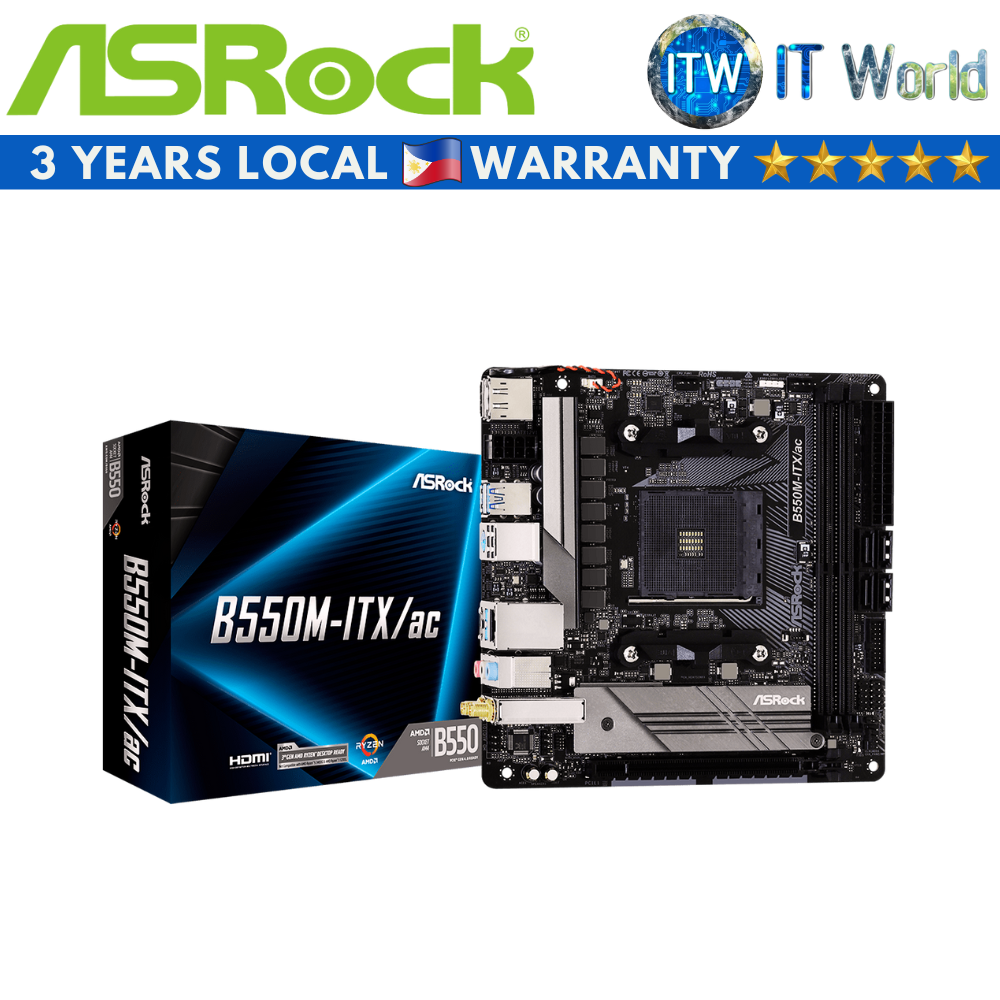 Asrock B550M-ITX/AC mini-ITX AM4 DDR4 Motherboard