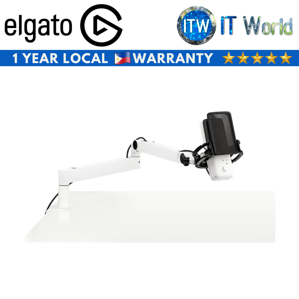 Elgato Wave Mic Arm LP White Edition Desk Mount