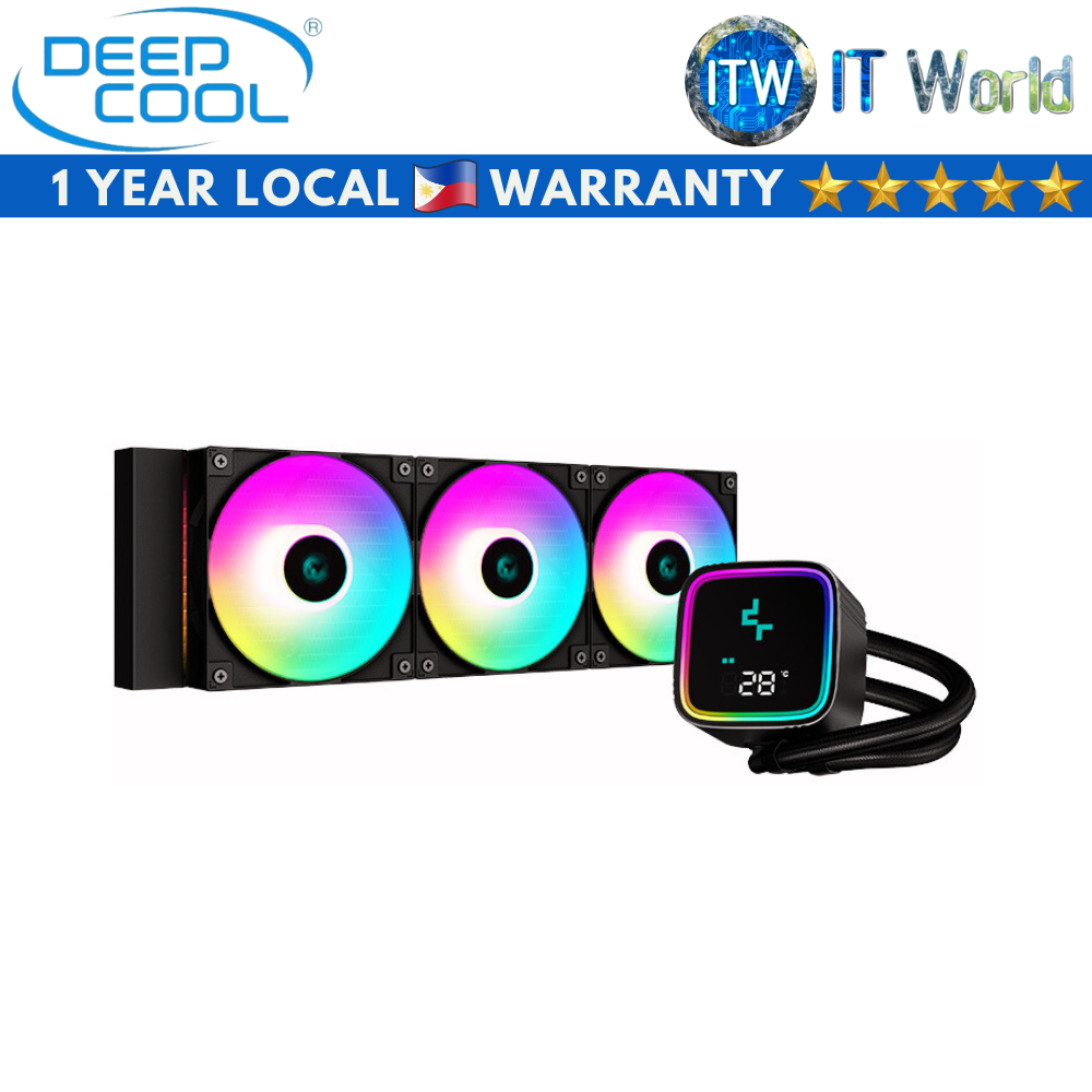 Deepcool LS720 SE Digital 360mm Liquid CPU Cooler with A Status Display (Black | White)