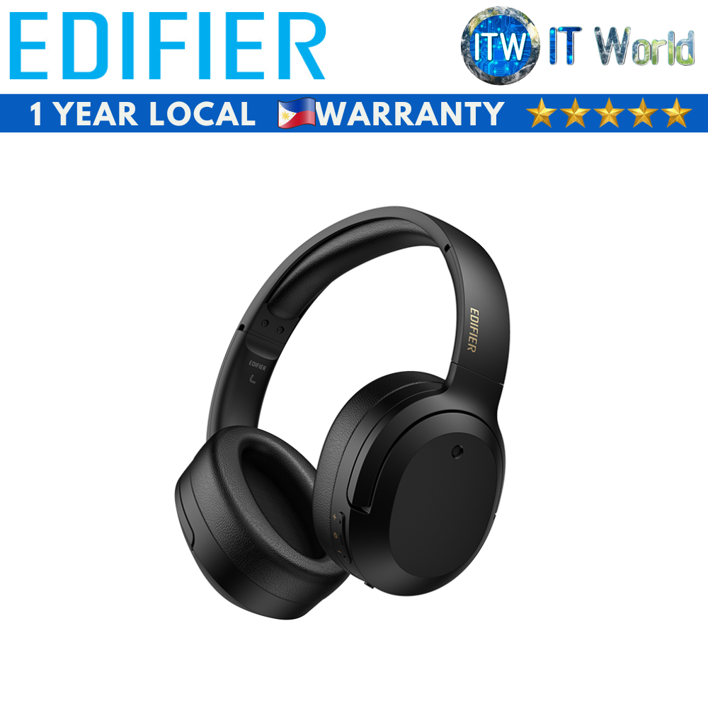 Edifier W820NB Plus | Active Noise Cancelling Bluetooth Stereo Headphones (Black)