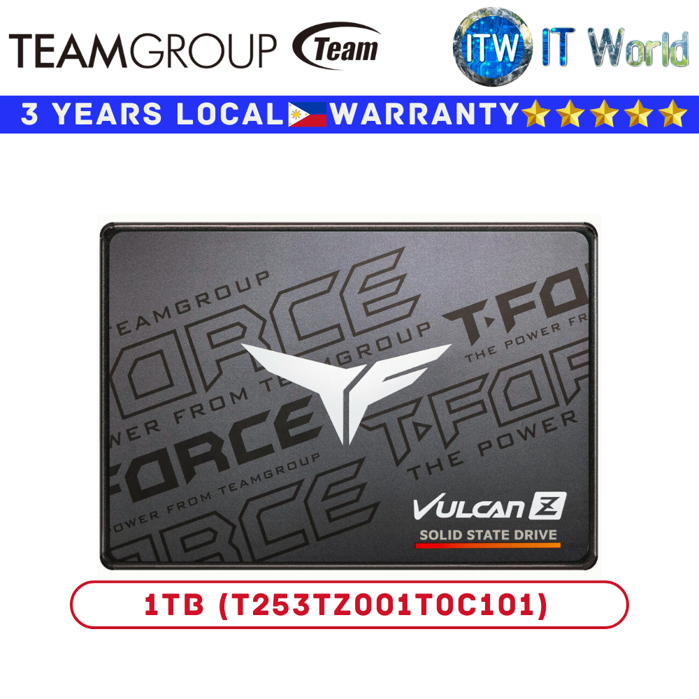 Teamgroup 1TB SSD Vulcan Z Black SATA III 6GB/s Internal (T253TZ001T0C101)