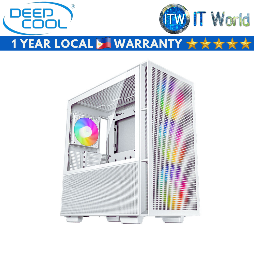 Deepcool CH560 High Airflow Tempered Glass PC Case (White)