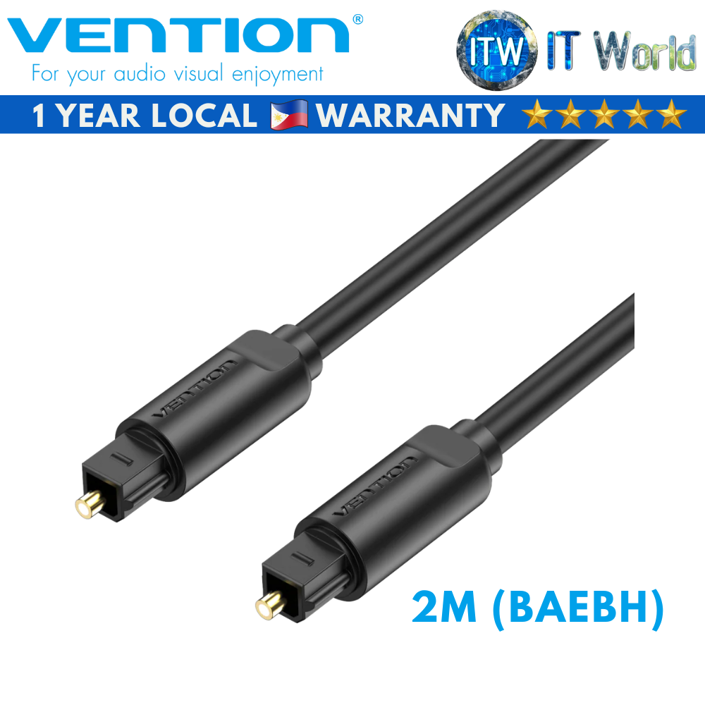 Vention Optical Fiber Audio Cable Black (2M)