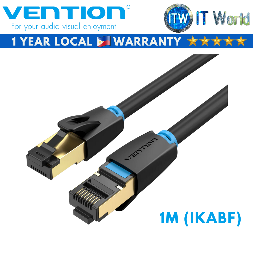 Vention Cat.8 SFTP Patch Cable Black (1M | 1.5M | 2M | 3M | 5M | 10M)