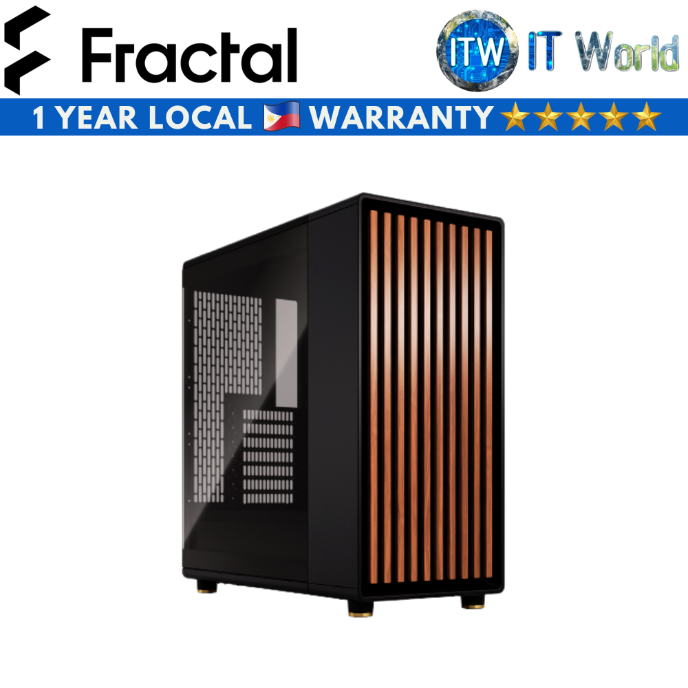 Fractal Design North ATX Tempered Glass Gaming PC Case (Charcoal Black TG Dark/Chalk White TG Clear)