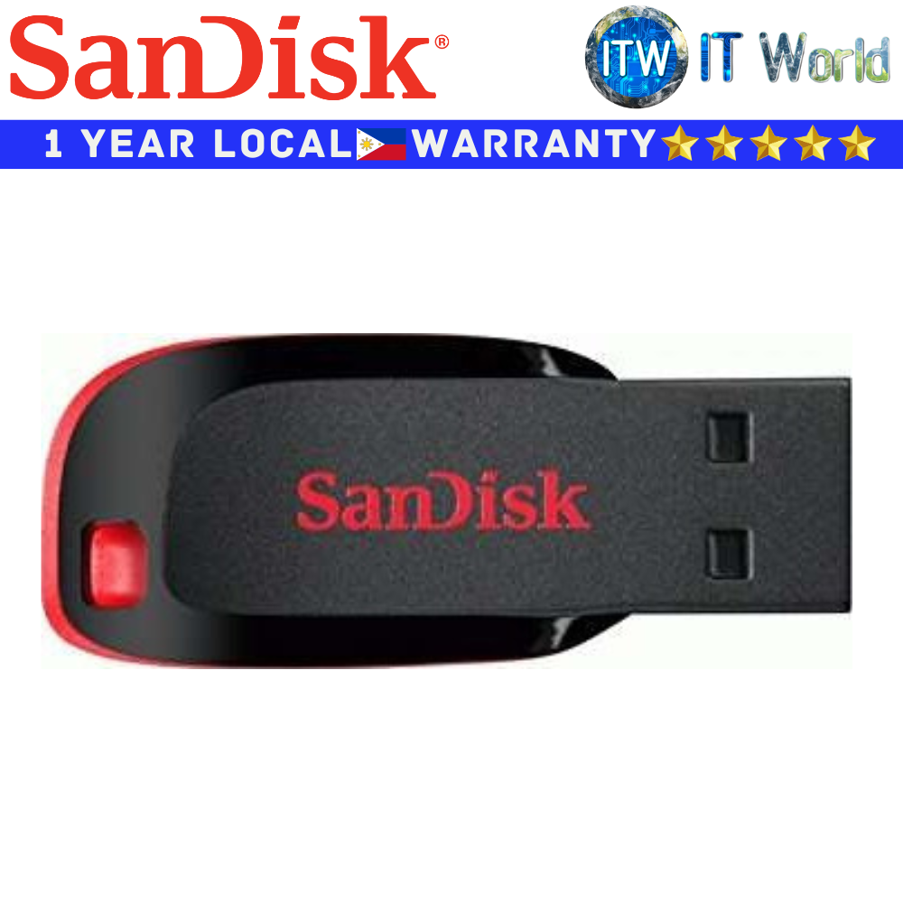 SanDisk USB Flash Drive 32GB Cruzer Blade USB 2.0 Micro B (Black) (SDCZ50-032G-B35)