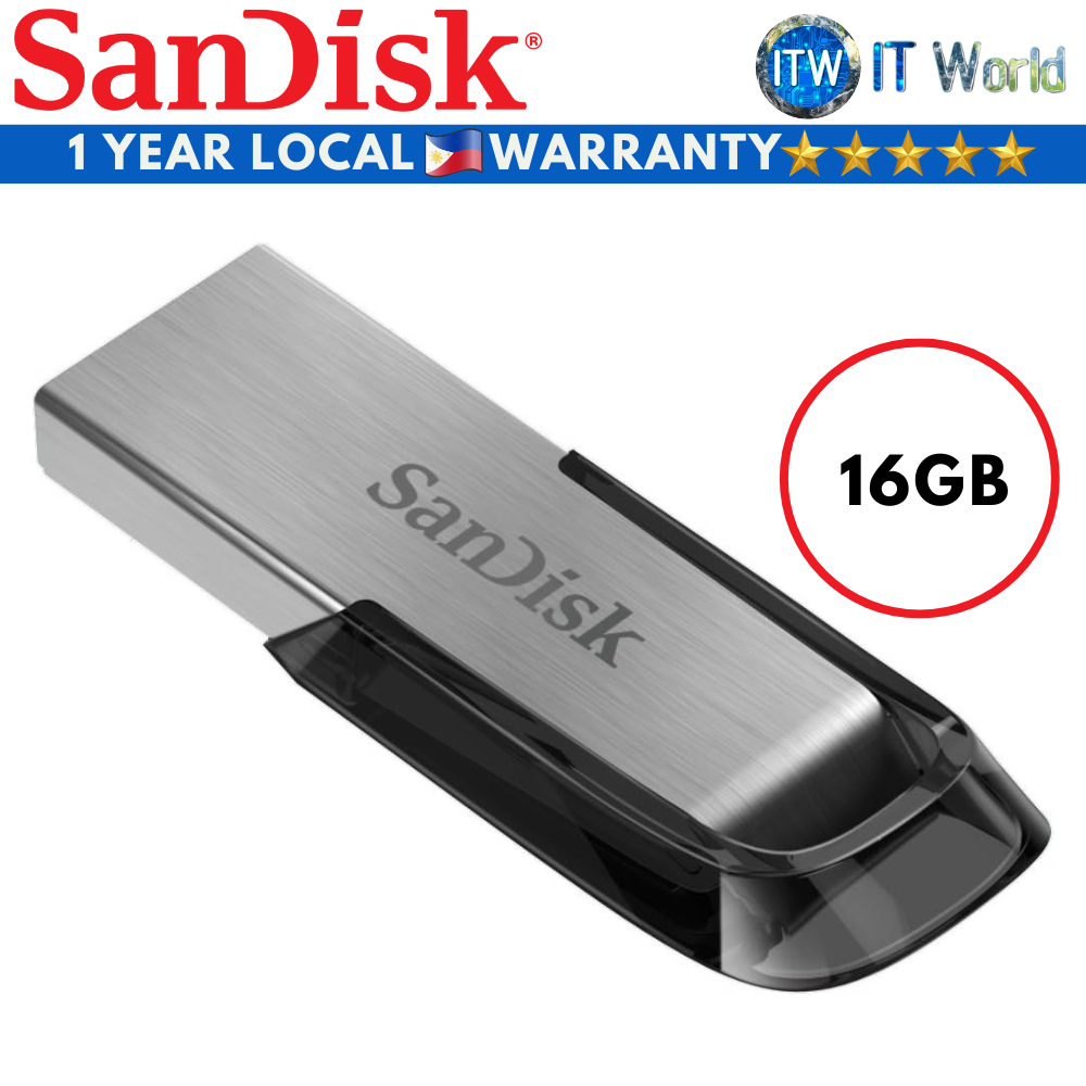 SanDisk USB Flash Drive Ultra Flair USB 3.0 Black 16GB (SDCZ73-016G-G46)