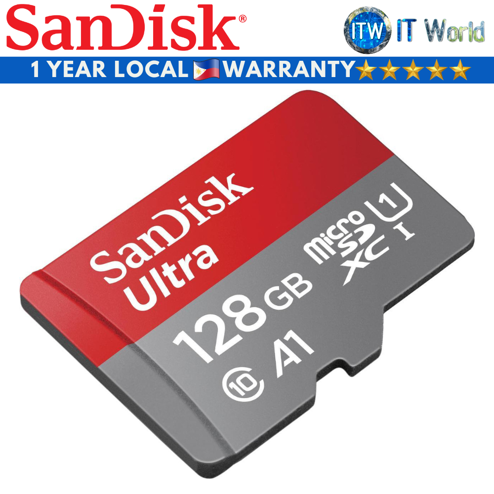 SanDisk SD Card Memory Card Ultra microSDXC Memory 128GB (SDSQUAB-128G-GN6MN)