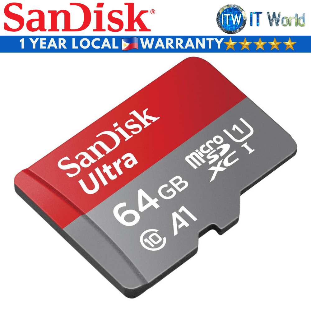 SanDisk SD Card Memory Card Ultra microSDXC Memory 64GB (SDSQUAB-064G-GN6MN)