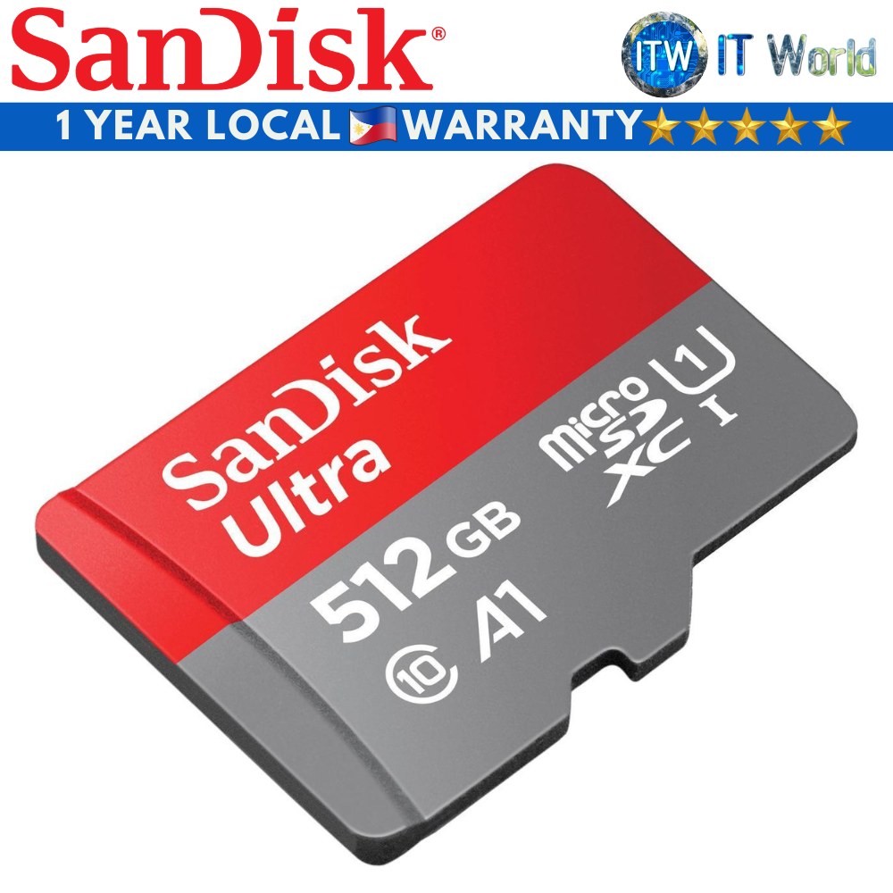 SanDisk SD Card Memory Card Ultra microSDXC Memory 512GB (SDSQUAC-512G-GN6MN)