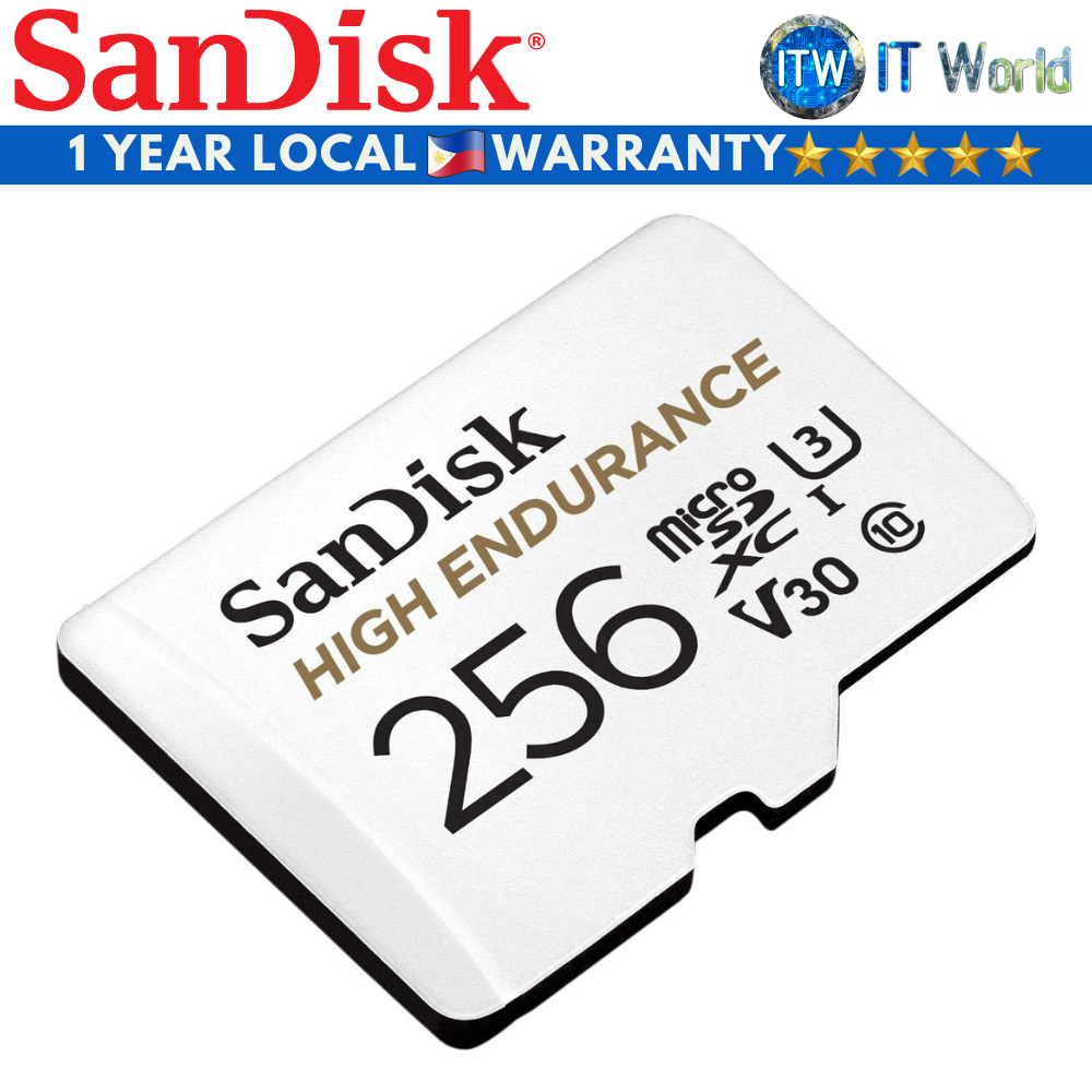 SanDisk SD Card Memory Card High Endurance microSDXC Memory 256GB (SDSQQNR-256G-GN6IA)