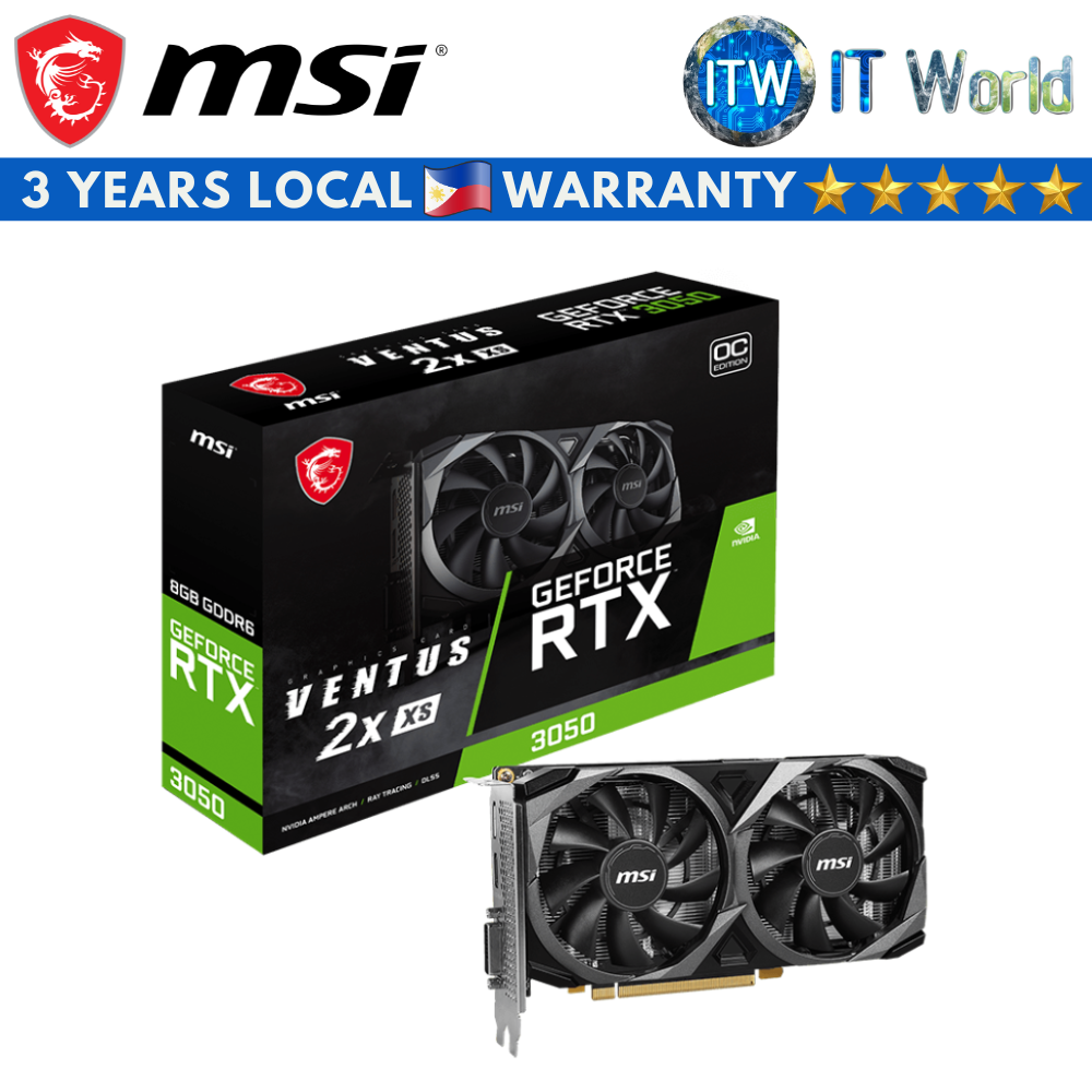 MSI Geforce RTX 3050 Ventus 2X XS 8GB GDDR6 OC Graphic Card