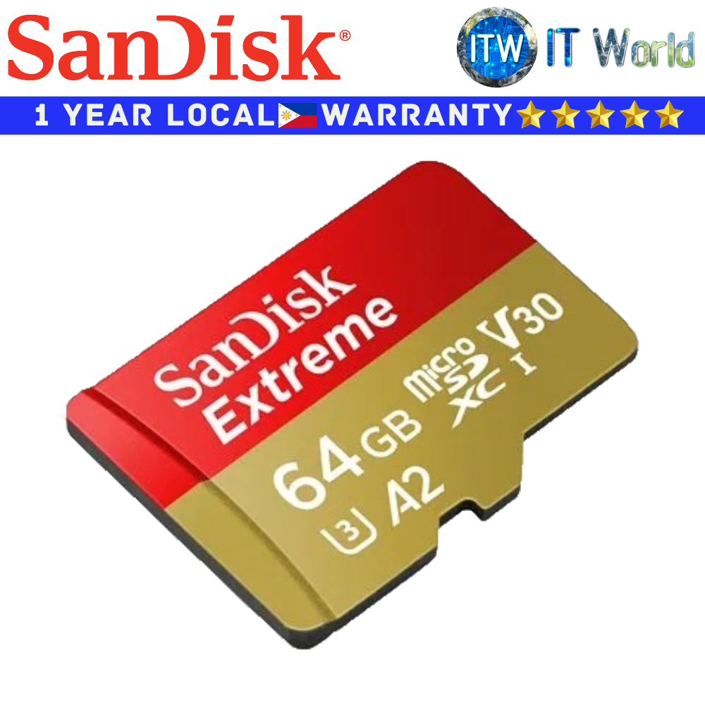 SanDisk SD Card Memory Card Extreme 64GB microSD for Mobile Gaming (SDSQXAH-064G-GN6GN)