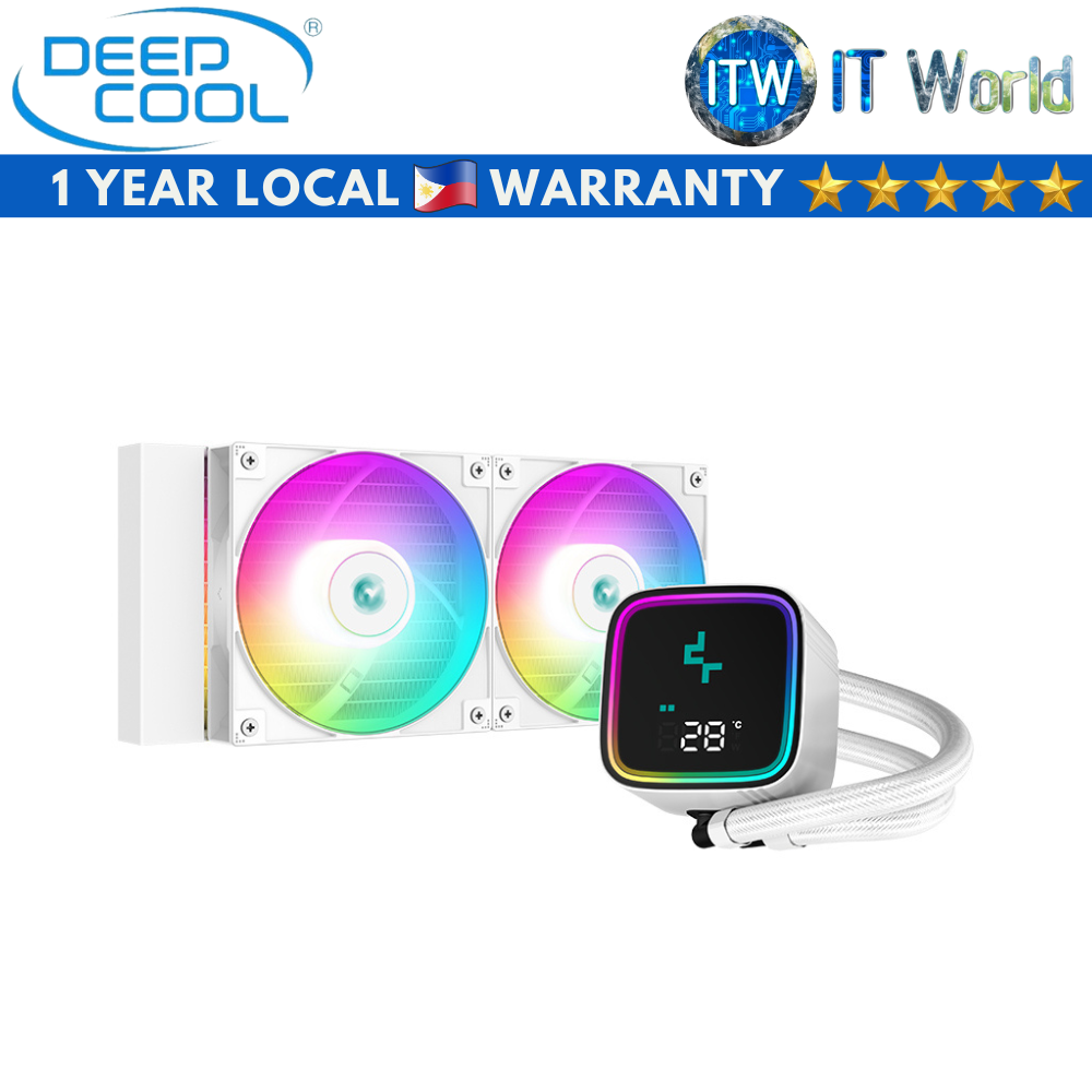 Deepcool CPU Cooler Fan LS520 SE Digital Hydro Bearing w/ A Status Display White (R-LS520-WHAMMD-G-1)