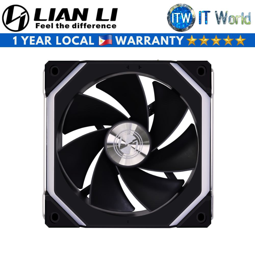 Lian Li Uni Fan SL120 V2 Reverse Blade 120mm Fluid Dynamic Bearing Single Fan (Black | White)