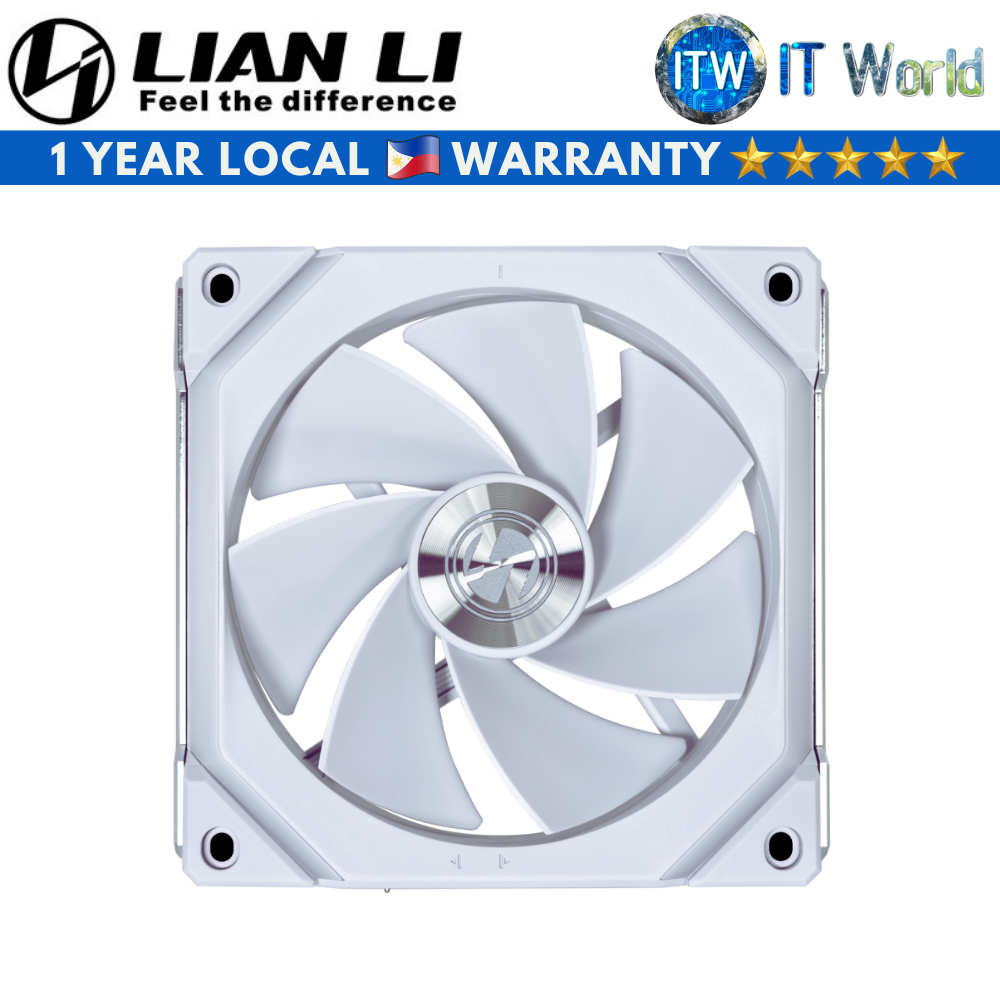 Lian Li Uni Fan SL120 V2 Reverse Blade 120mm Fluid Dynamic Bearing Single Fan (Black | White)