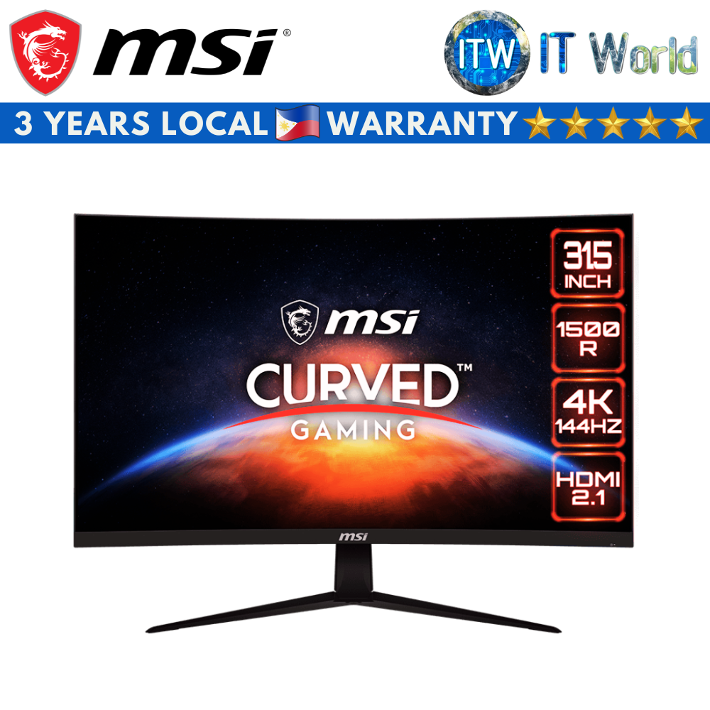 MSI G321CU - 31.5&quot; (3840 x 2160 UHD) / 144Hz / VA / 1ms / 1500R Curve Frameless Gaming Monitor